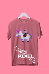 camiseta rosa de unicornio
